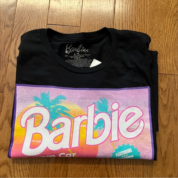 BARBIE Dream Car T-Shirt Driving Around In Super Style Pink Black, SZ-LG, NWWT - Picture 5 of 6